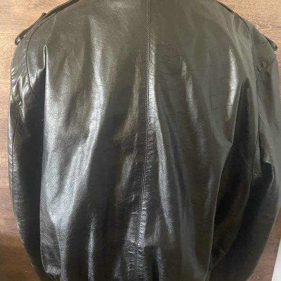 Vintage Berman’s black leather bomber motorcycle jacket w/ liner size 50 (XXXL) - Picture 2 of 15